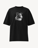 Border Collie Oversized High Neck T-Shirt