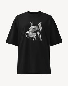 Doberman Oversized High Neck T-Shirt