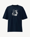 Border Collie Oversized High Neck T-Shirt