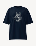 German Shepherd Oversized High Neck T-Shirt